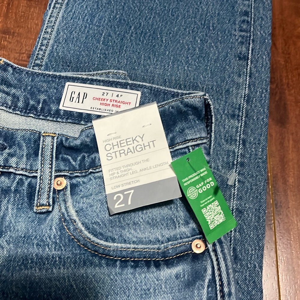 Cheeky straight high rise jeans